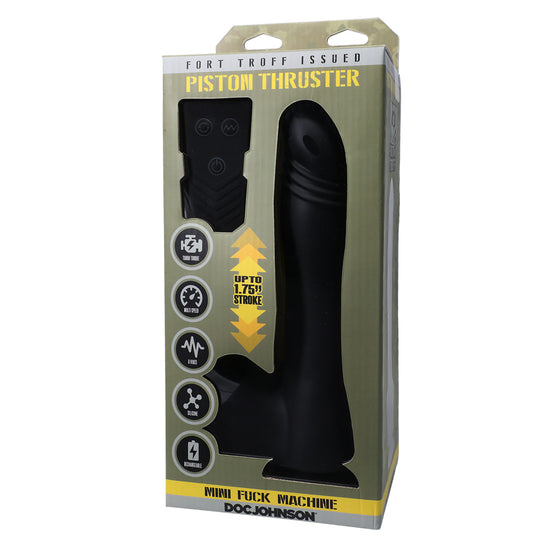 Fort Troff Piston Thruster Mini Fuck Machine Rechargeable Silicone With Remote Black