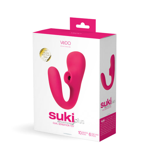 Suki Plus Rechargeable Dual Sonic Vibe Foxy Pink