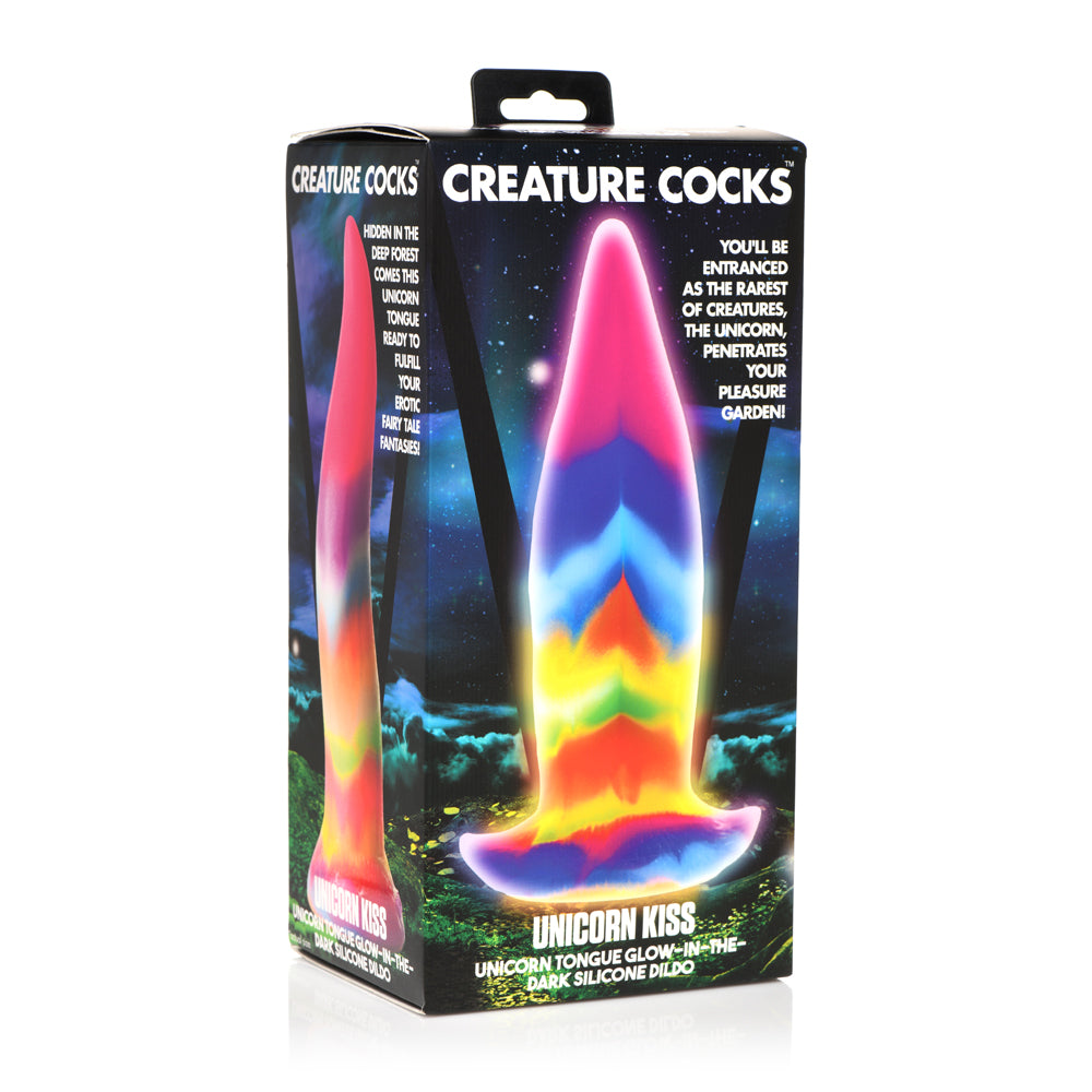 Creature Cocks Unicorn Tongue Glow-In-The-Dark Silicone Dildo