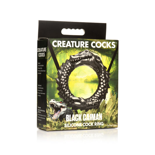 Creature Cocks Black Caiman Silicone Cock Ring