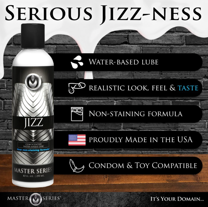 Masters Series Jizz Scented Lube 8oz.