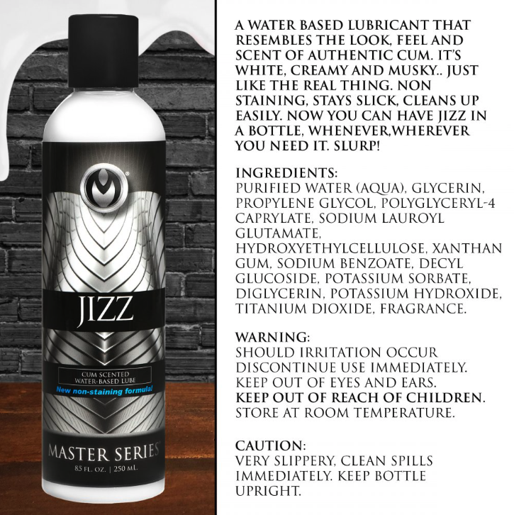 Masters Series Jizz Scented Lube 8oz.