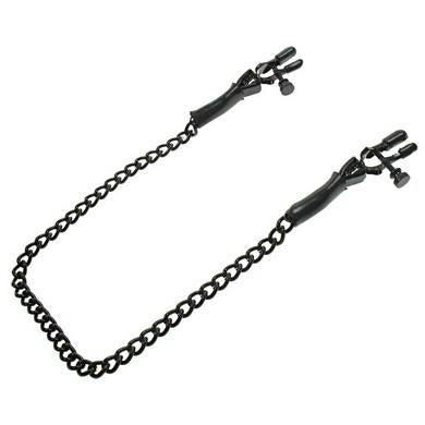 Fetish Fantasy Adjustable Nipple Chain Clamps Black