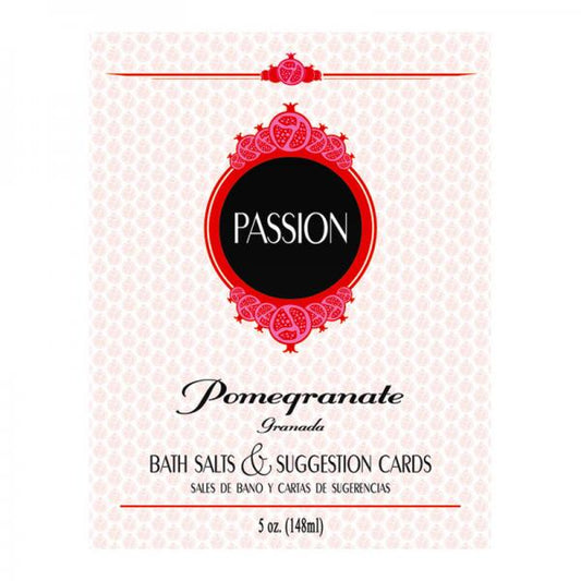 Passion Bath Salts & Suggestion Cards - Pomegranate