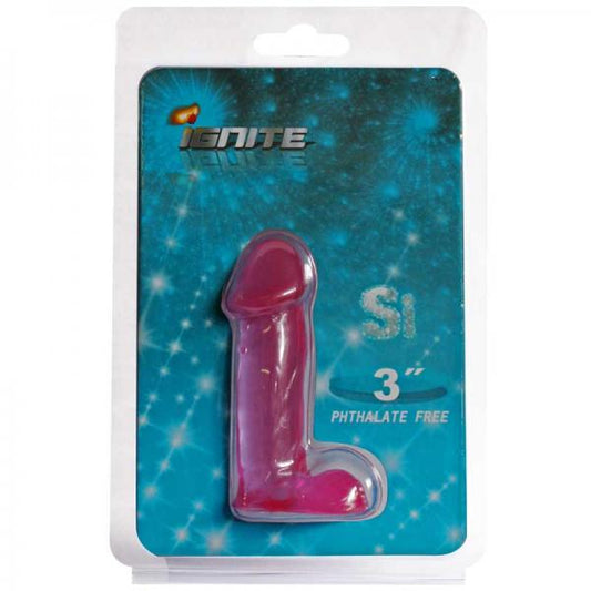 Ignite 3 inches Cock With Balls Purple