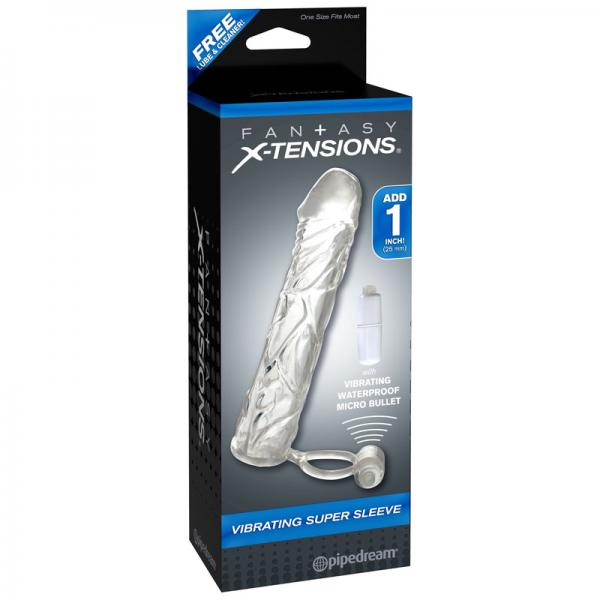 Fantasy X-tensions Vibrating Super Sleeve Clear