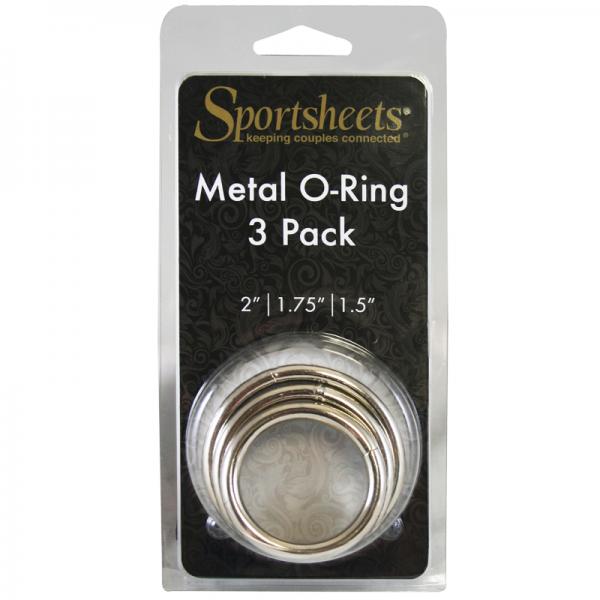 Sportsheets Metal O-Ring 3 Pack Nickel-free Rings