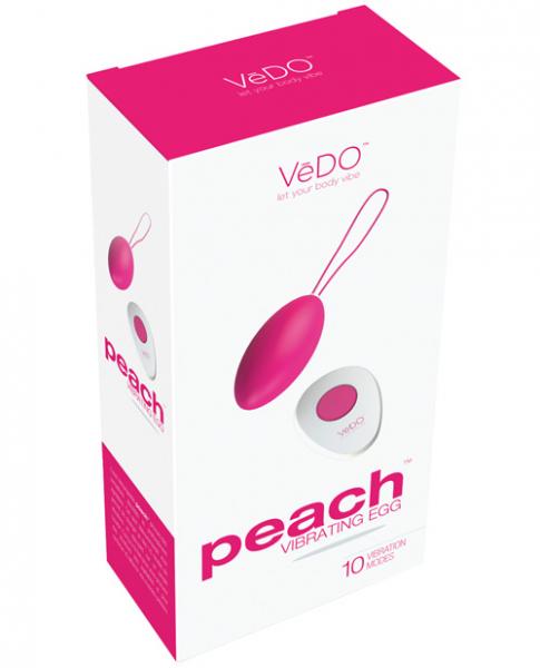 Vedo Peach Rechargeable Egg Vibe Foxy Pink