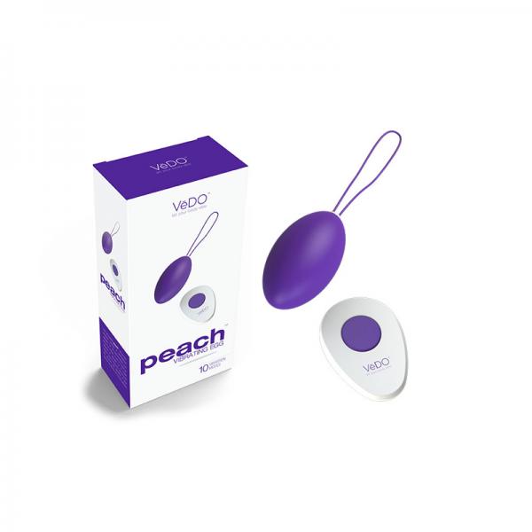 Vedo Peach Rechargeable Egg Vibe - Into You Indigo