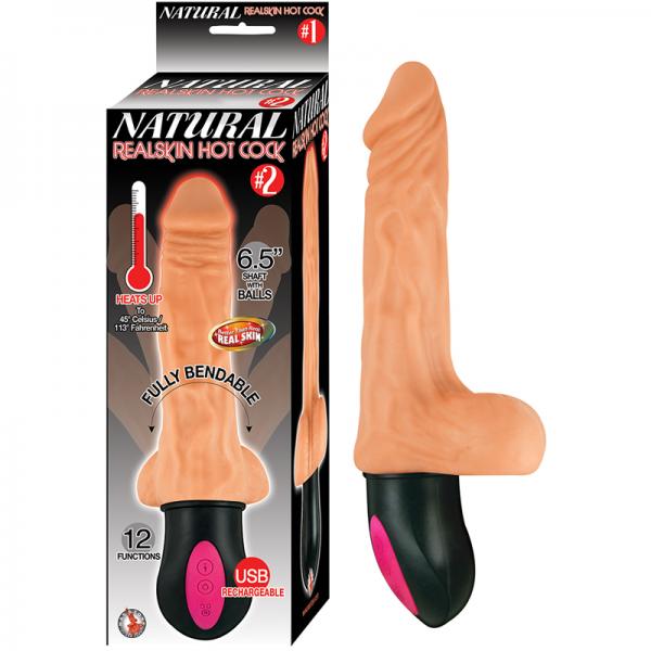 Natural Realskin Hot Cock #2 6.5 inches Beige