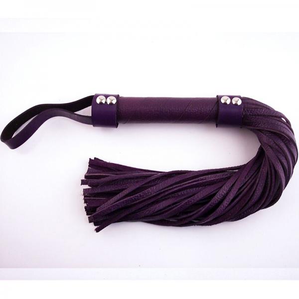 Rouge H-style Leather Flogger Purple