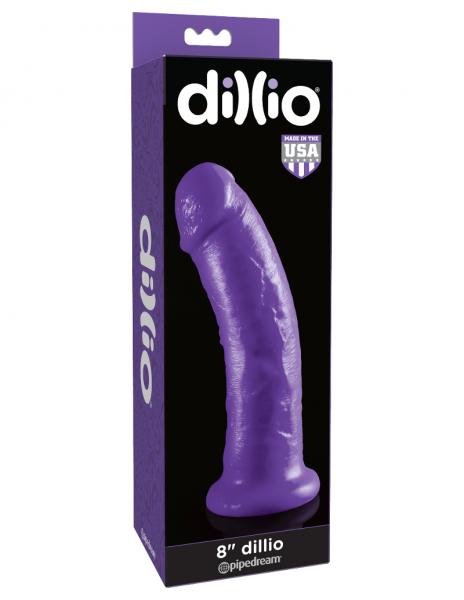 Dillio Purple 8 inches Slim Realistic Dildo