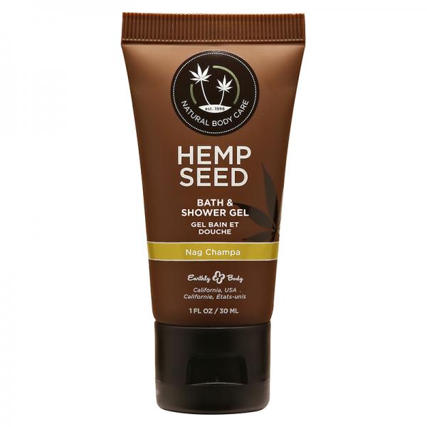 Earthly Body Hemp Seed Shower Gel Nag Champa 1oz