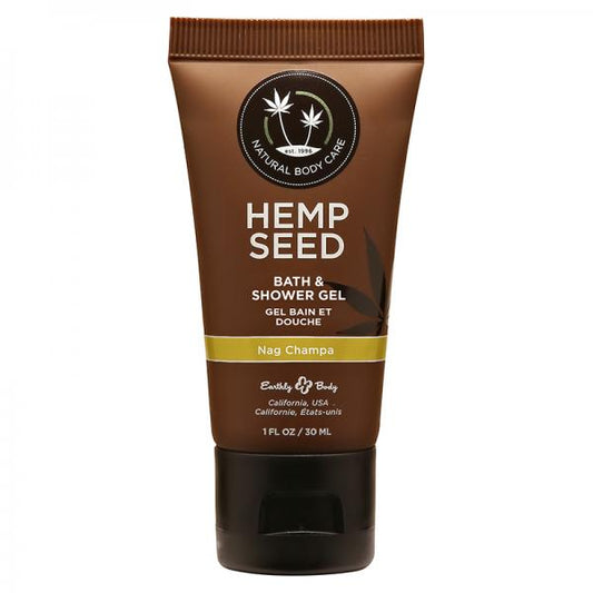 Earthly Body Hemp Seed Shower Gel Nag Champa 1oz