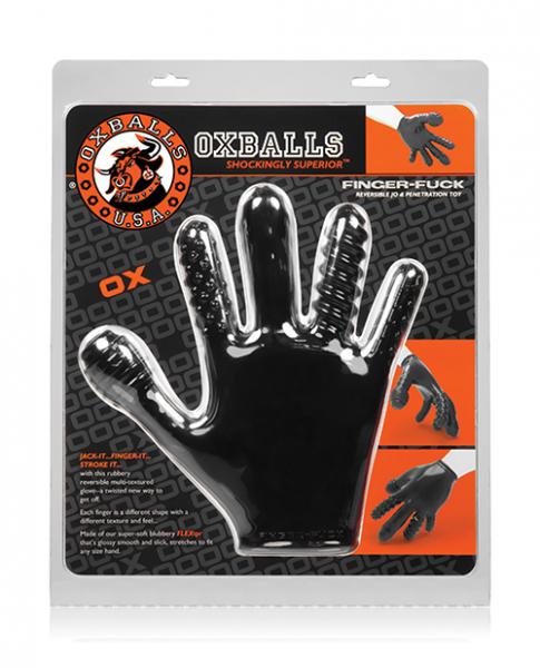 Finger F*ck Textured Glove Oxballs Black