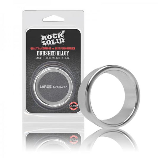 Rock Solid Brushed Alloy Large (1.75in X .75in) Silver