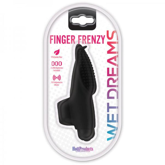 Wet Dreams Finger Frenzy 10 Function Black