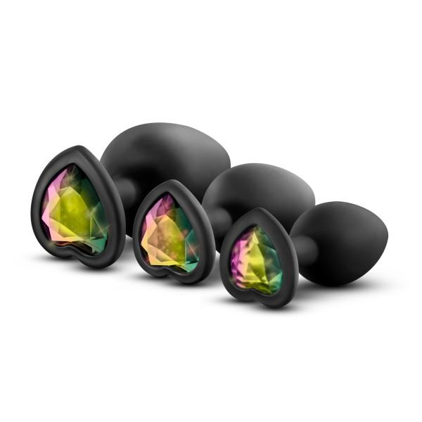 Bling Plugs Training Kit Black with Rainbow Gems