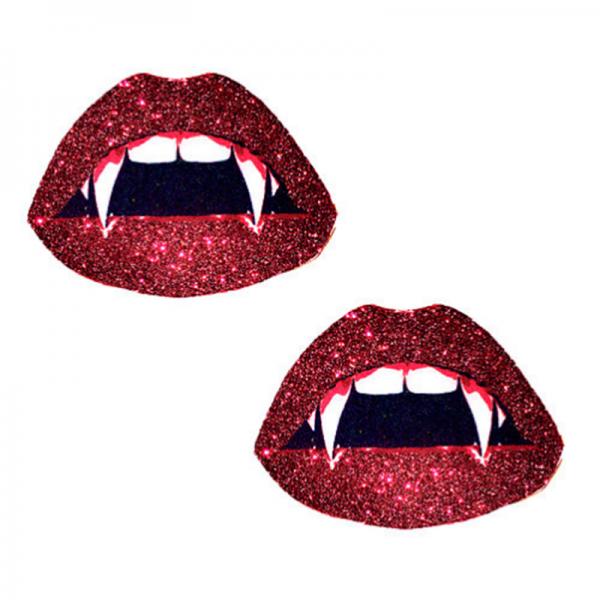 Neva Nude Pasties Vampire Lips Glitter Red